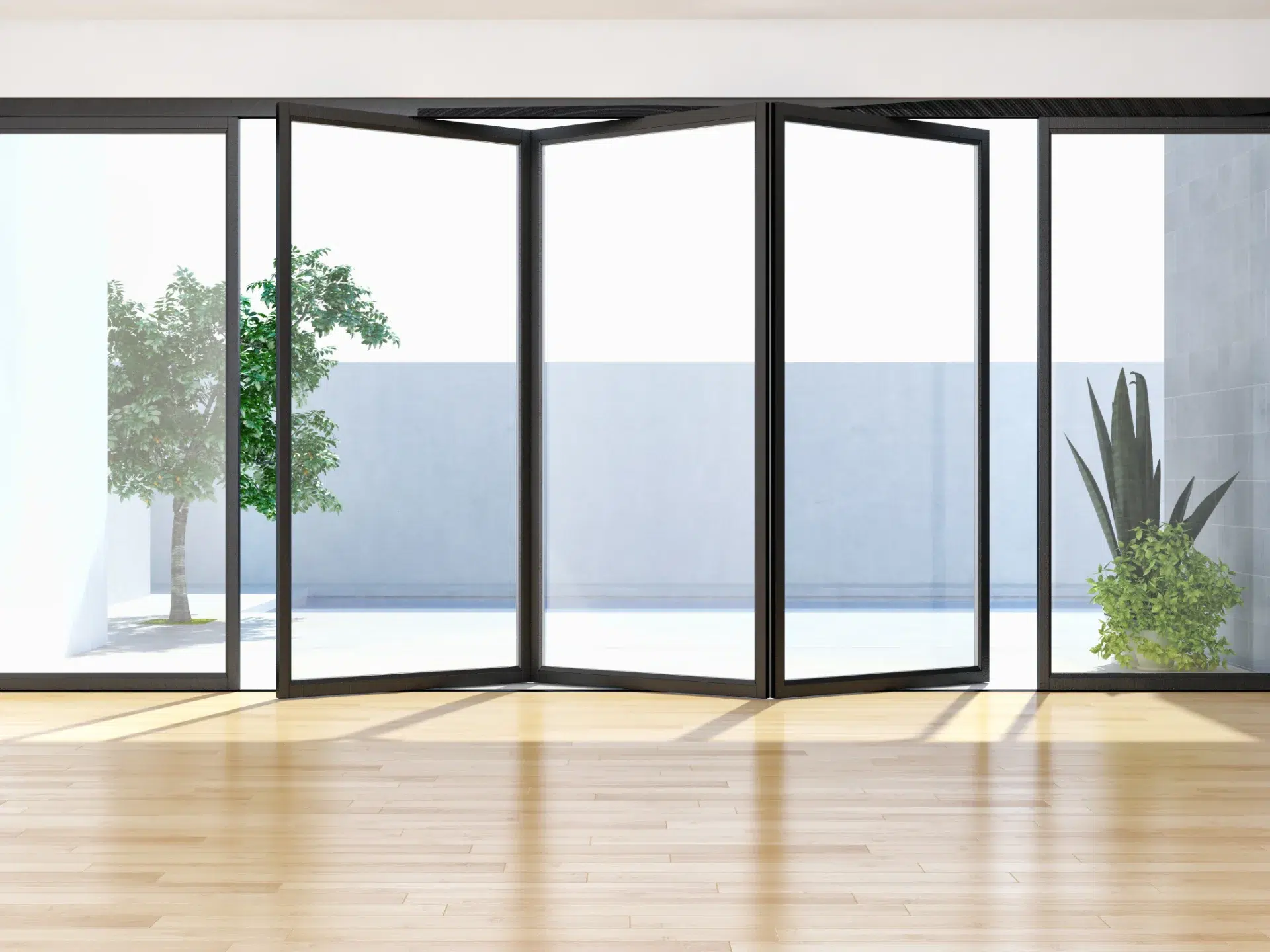 VLX 100 Bifold / Folding Door in Miami Beach, FL | TruePane Windows & Doors - detail 1