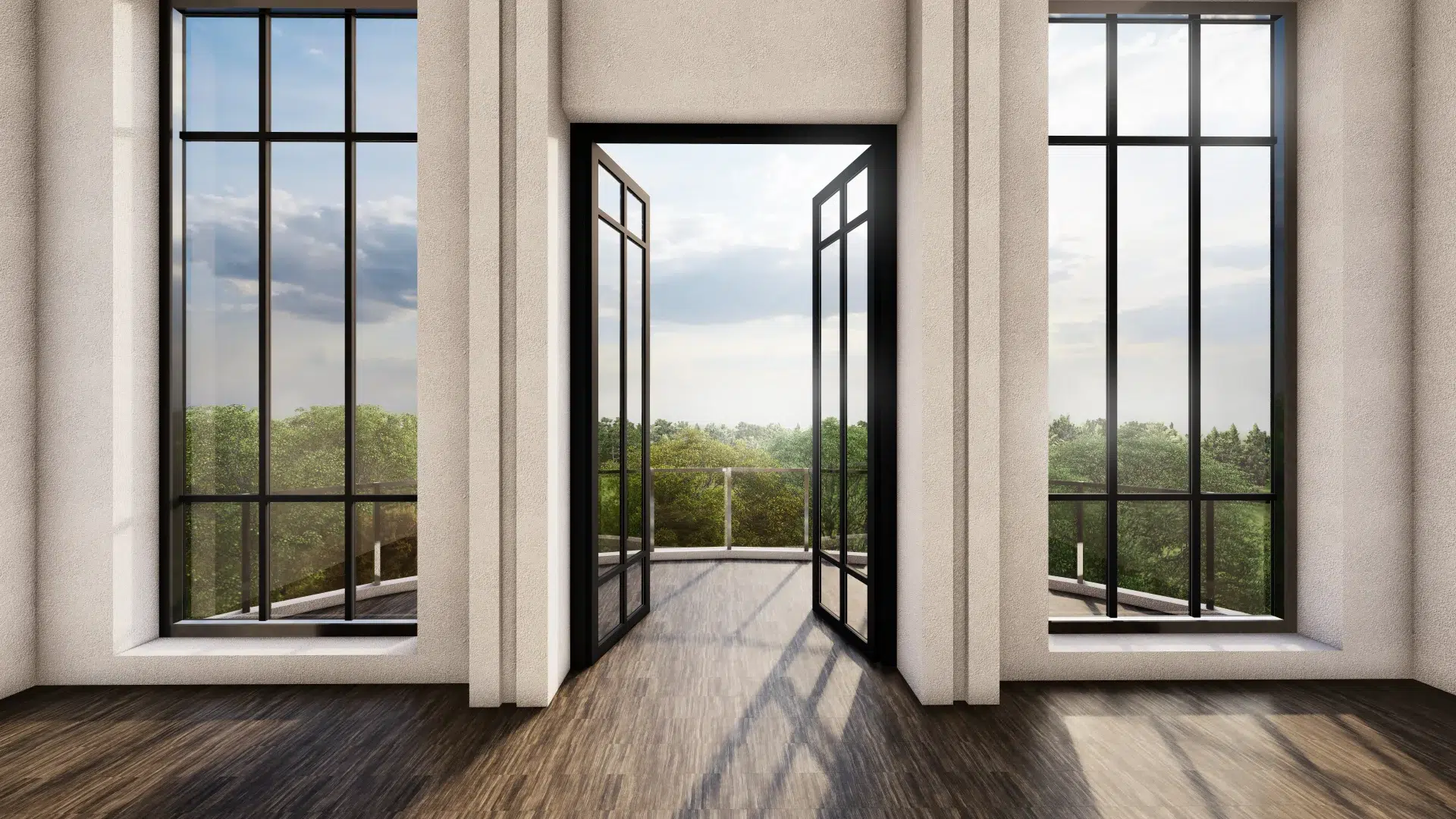 VLX 100 Double Swing / French Door in Miami Beach, FL | TruePane Windows & Doors - detail 1