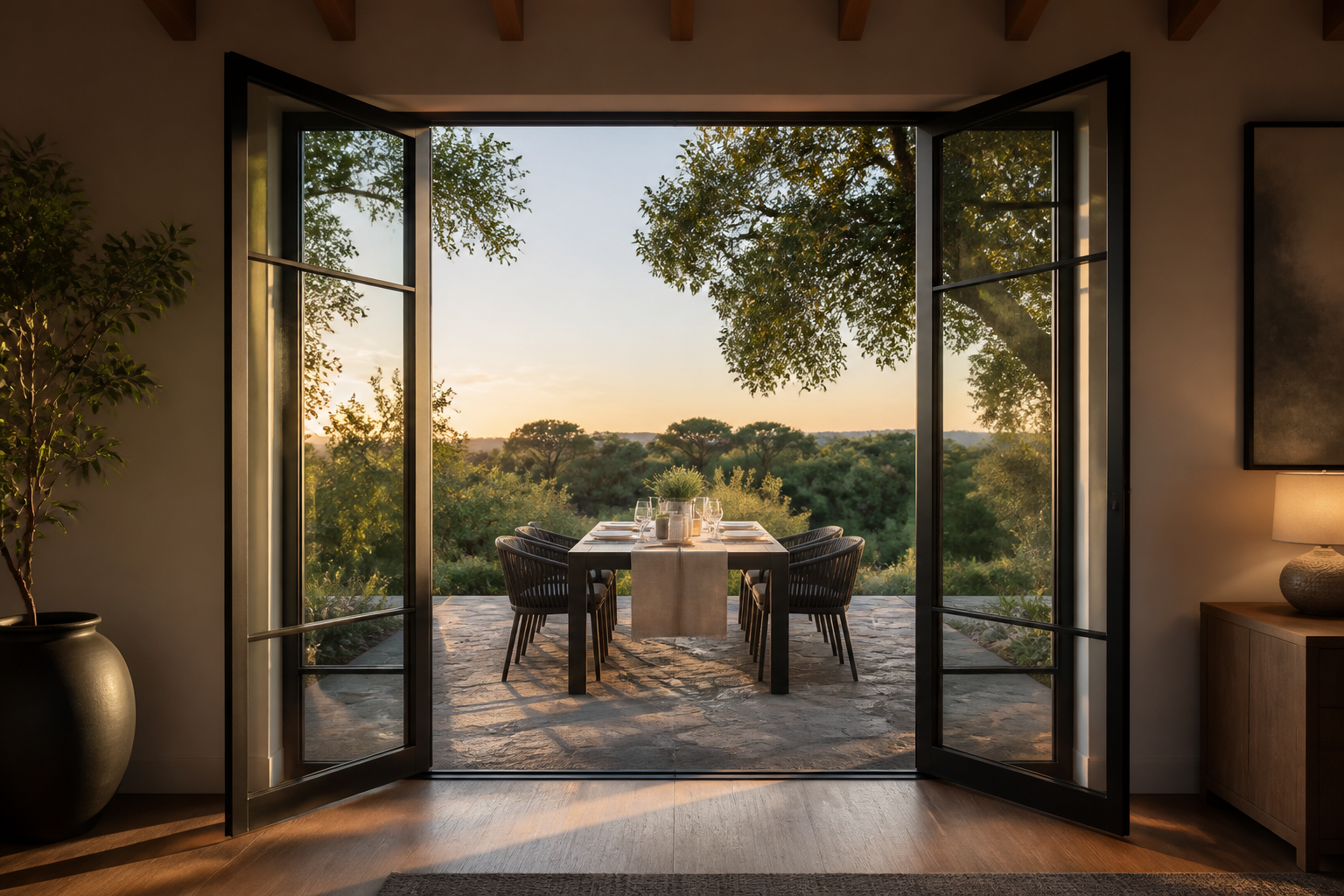 VLX 100 Double Swing / French Door in Miami Beach, FL | TruePane Windows & Doors - detail 6